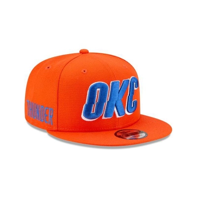 Orange Oklahoma City Thunder Hat - New Era NBA Statement Edition 9FIFTY Snapback Caps USA1350698